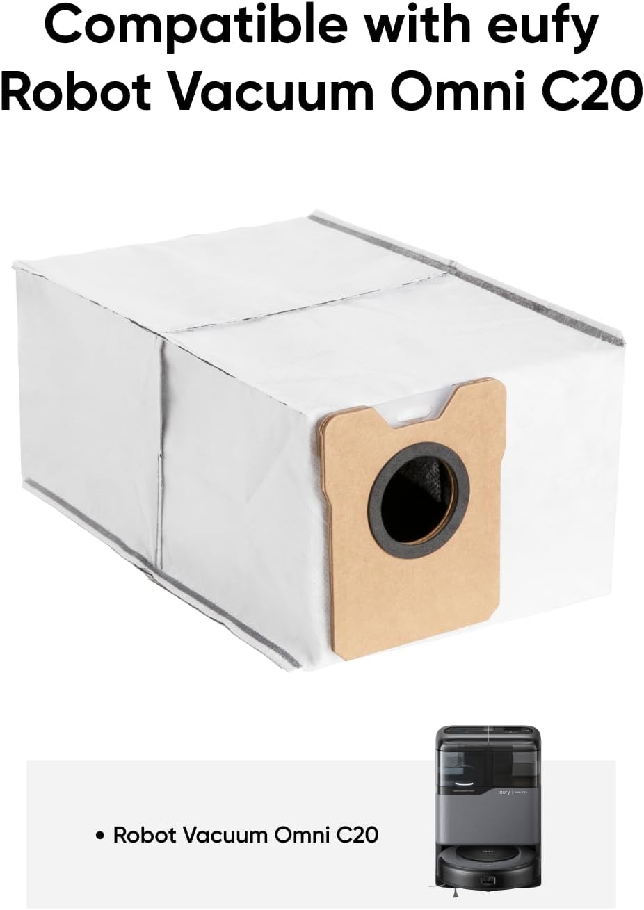 eufy 6-Pack Large Capacity Dust Bags Compatible with C10 / C20